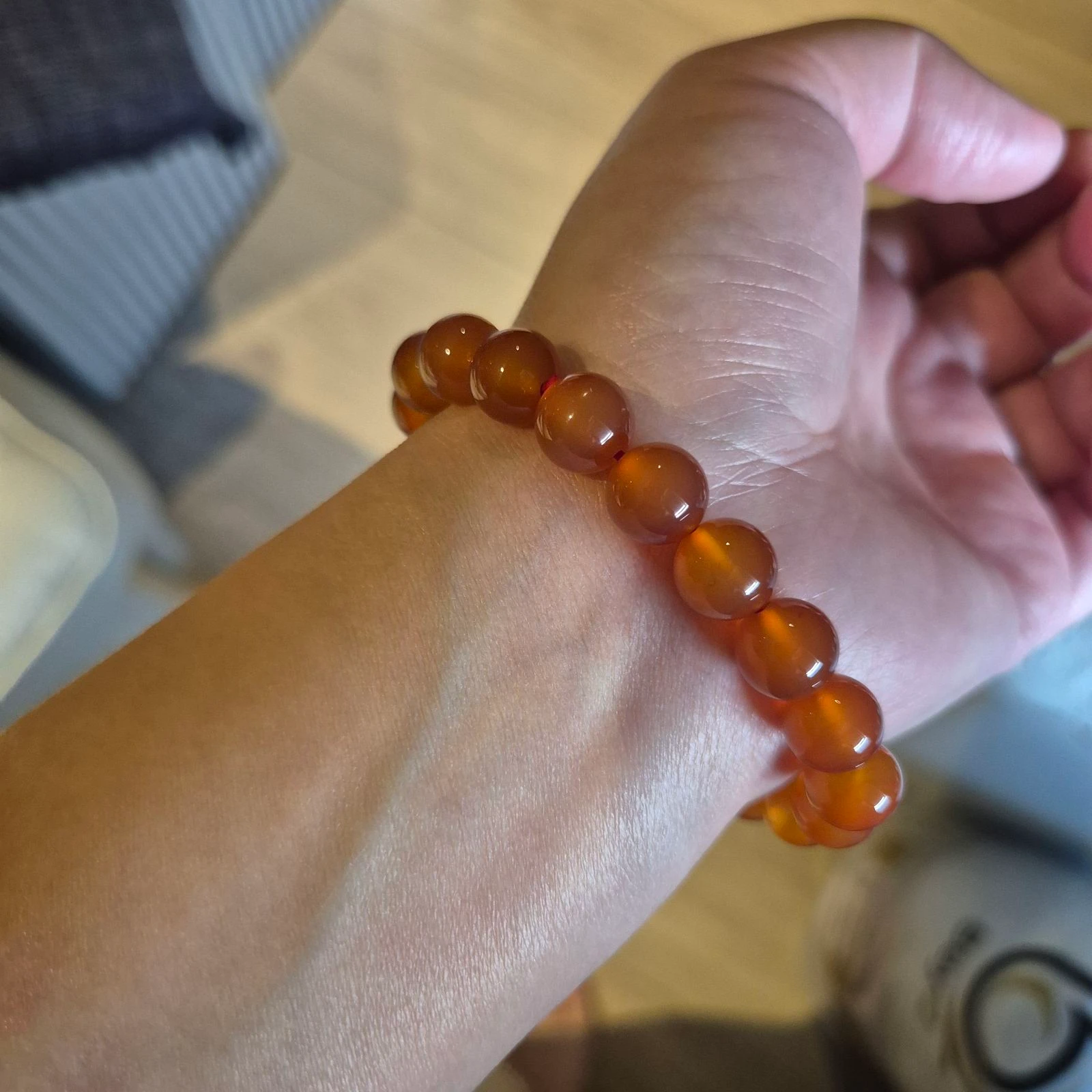 Pulseira de contas de ágata natural – photo 9